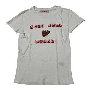 China Girl Want Some Honey Baby Tee in White